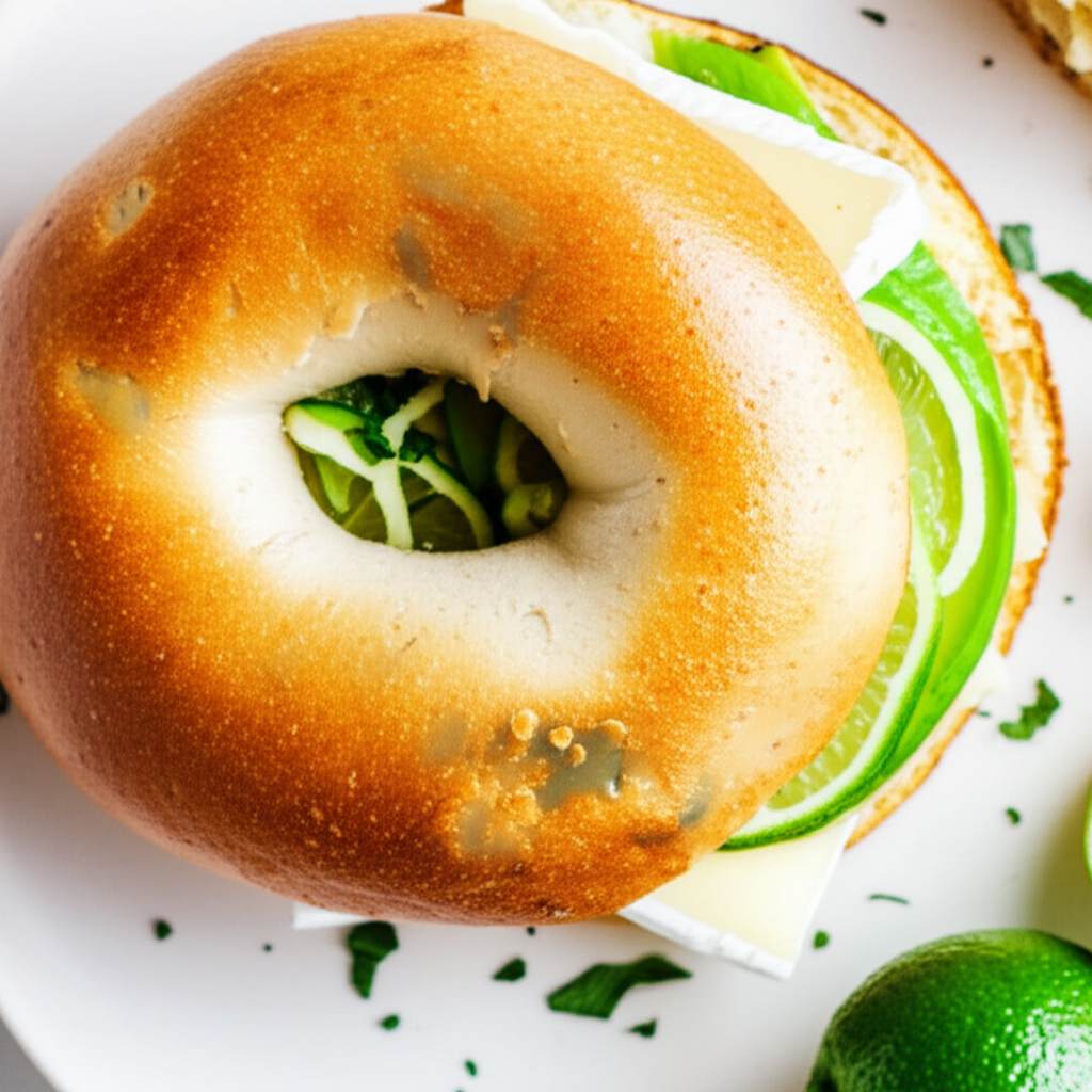 Avocado And Brie On A Bagel image