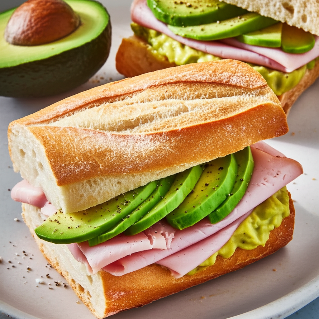 Avocado And Ham Sandwiches image