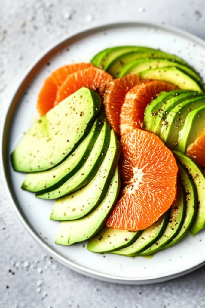 Avocado And Orange Salad With Olive Oil Lemon Dressing image
