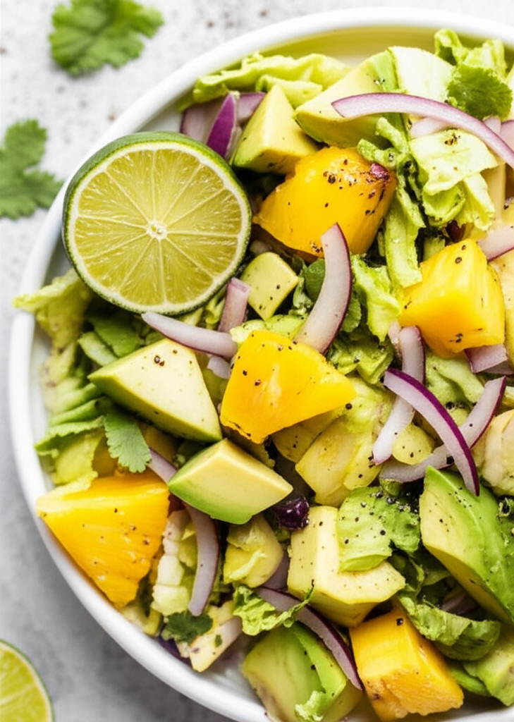 Avocado And Pineapple Salad Ensalada De Aguacate Y Pina image