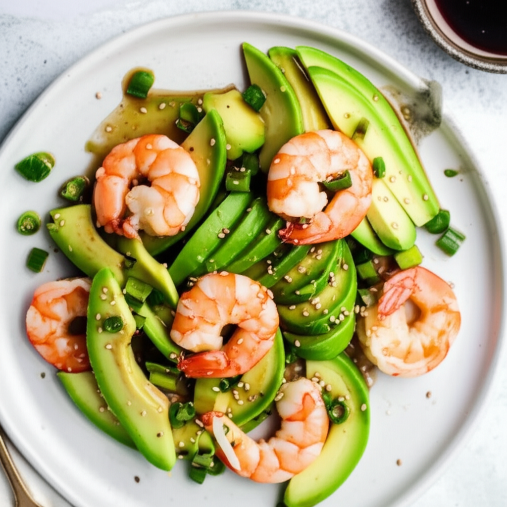 Avocado And Prawns In Wasabi image