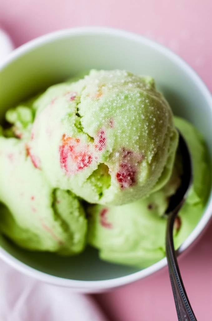 Avocado And Strawberry Ice Cream image