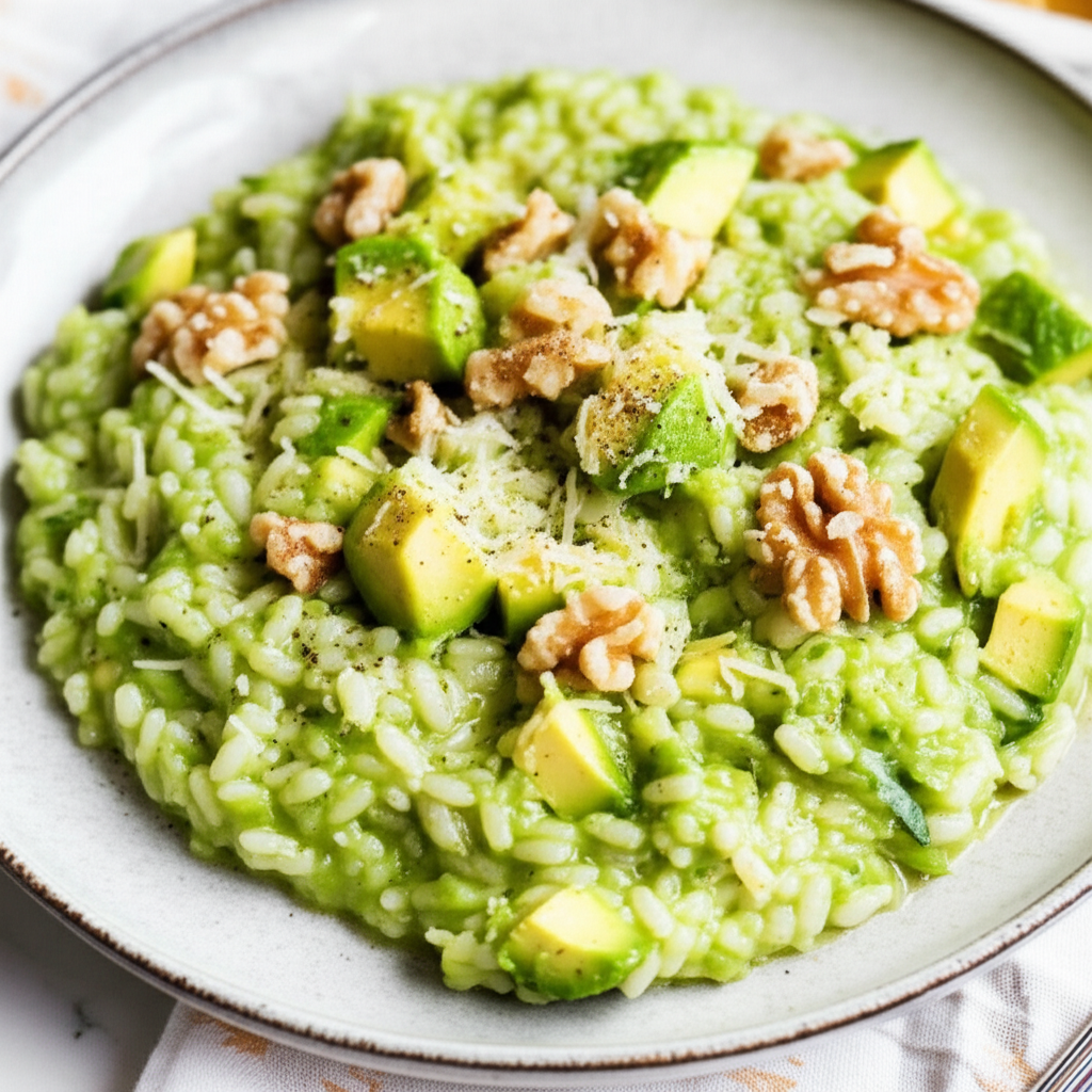 Avocado And Walnut Risotto image
