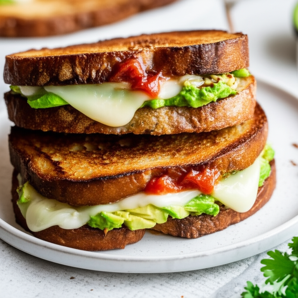 Avocado Cristo With Cherry Tomato Jam And Balsamic Reduction image
