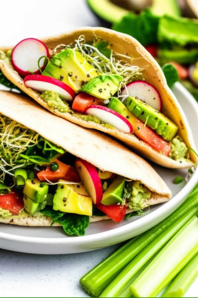 Avocado Hummus Pita image