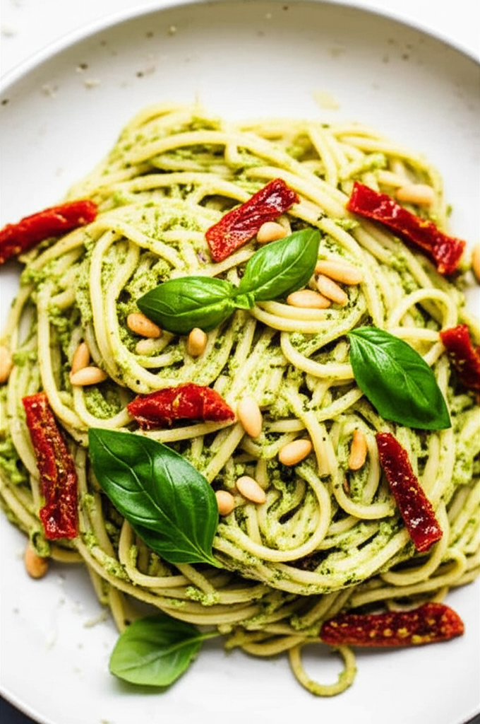 Avocado Pesto Pasta Vegan image