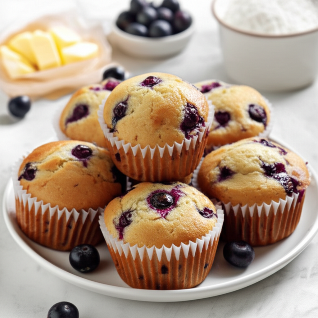 20 Minute Huckleberry Muffins image