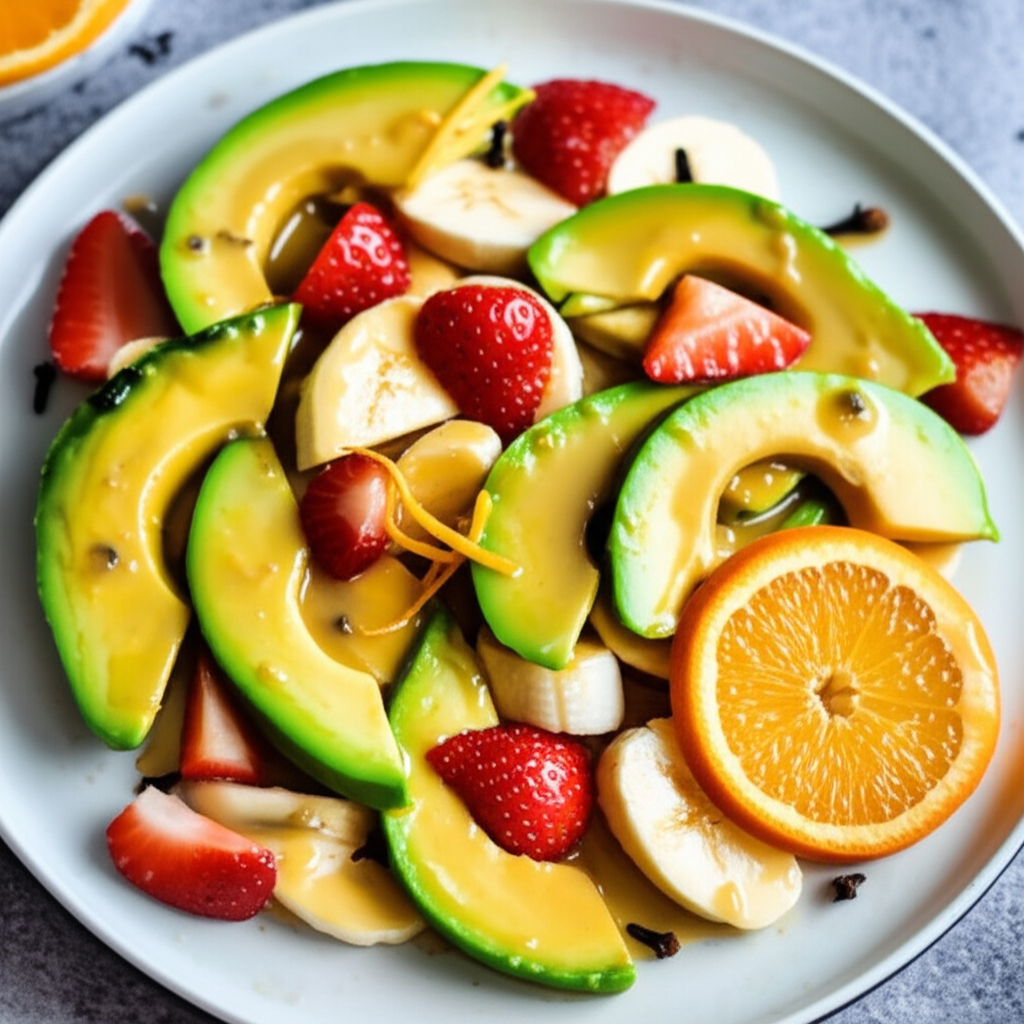 Avocado Salad In Ginger And Orange Sauce image