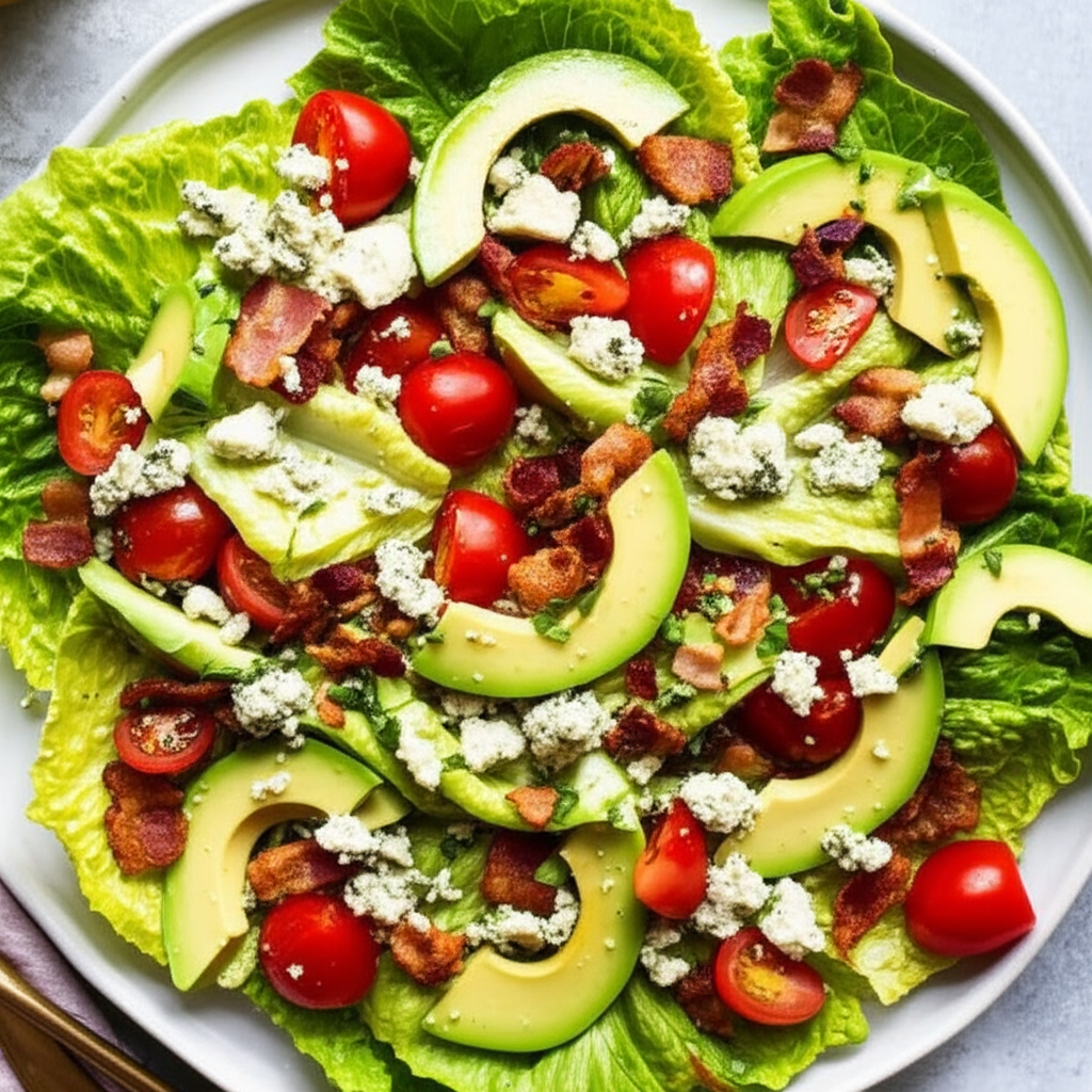 Avocado Salad With Bleu Cheese Bacon image