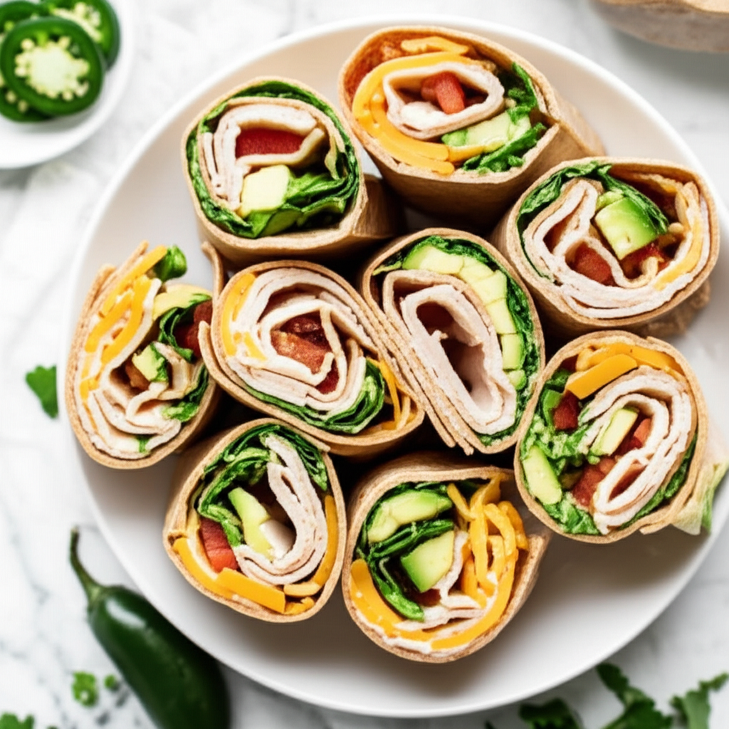Avocado Turkey Wraps image
