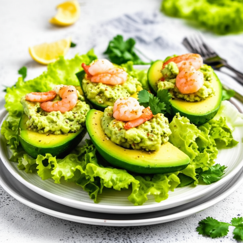 Avocado With Watercress Shrimp Appetizer image