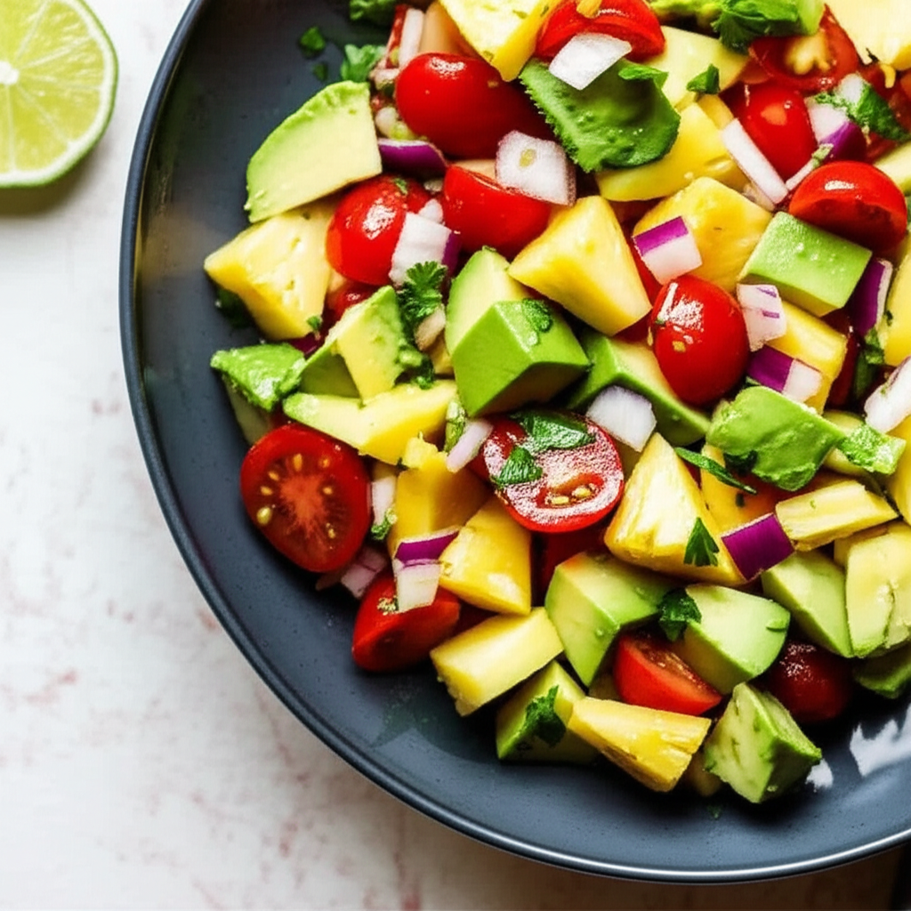 Avocado Pineapple And Tomato Salad image