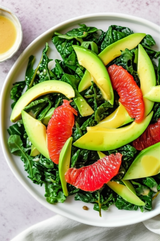 Avocado Pink Grapefruit And Mache Salad image