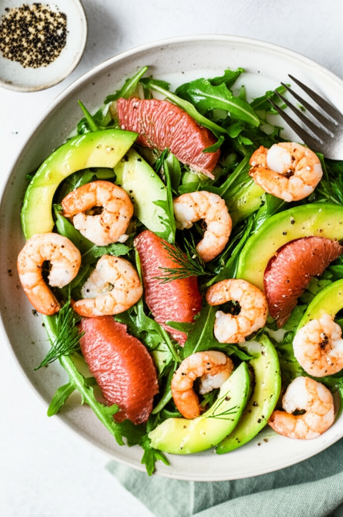 Avocado Prawn Shrimp Pink Grapefruit Salad For Two 2 image