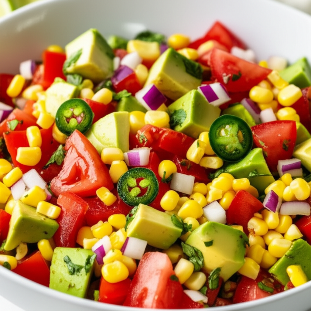 Avocado Tomato Corn Salad Salsa image