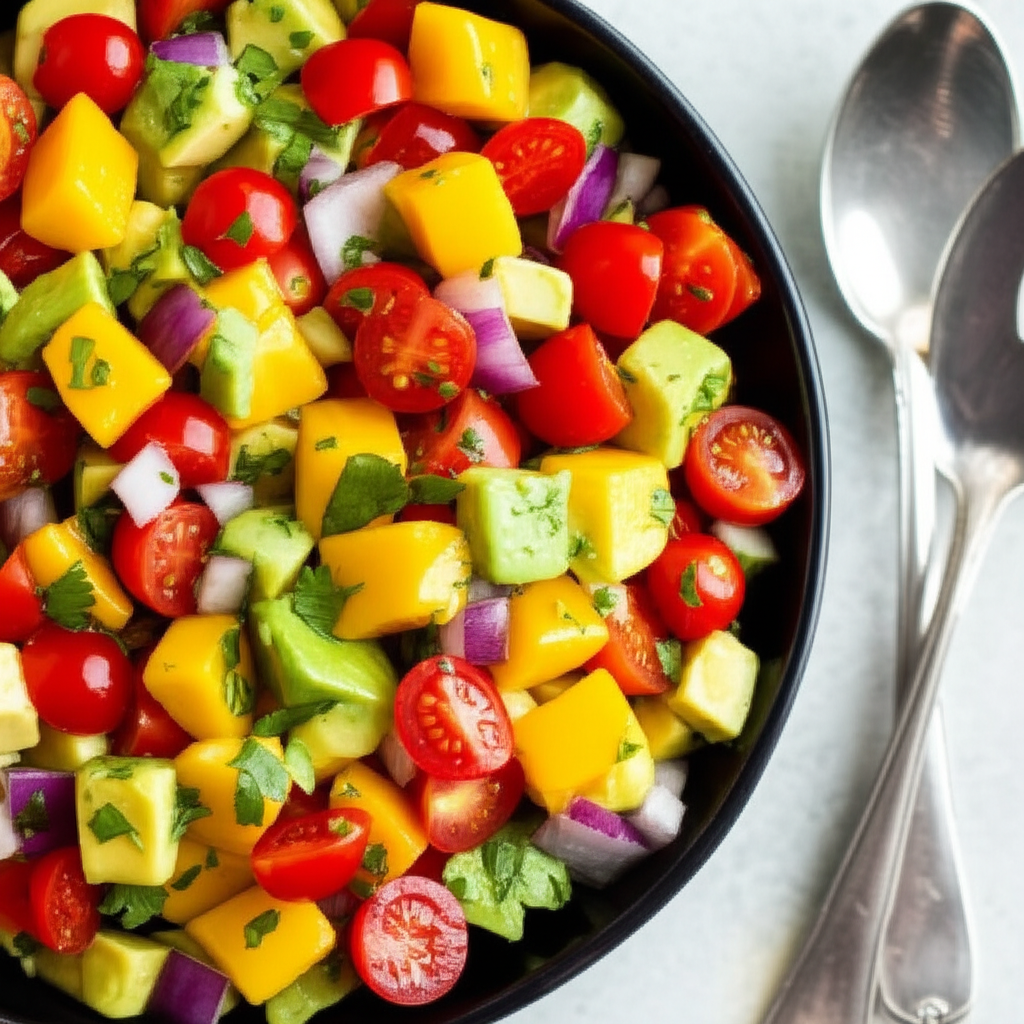 Avocado Tomato And Mango Salsa image