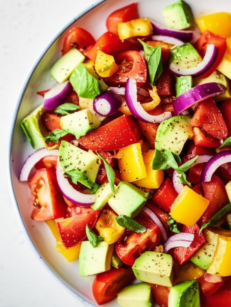 Avocado Tomato And Pepper Salad image