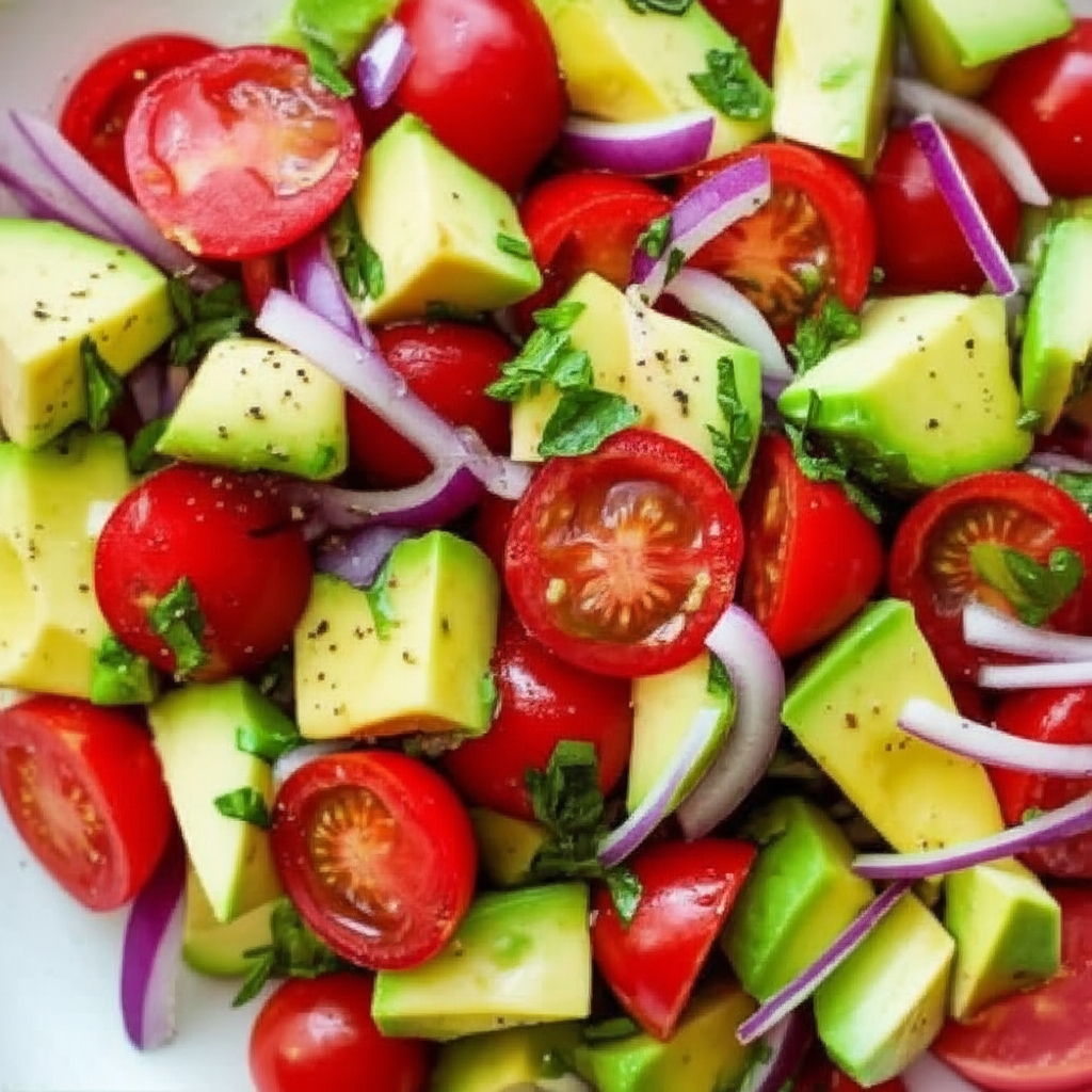 Avocado Tomato And Red Onion Salad image