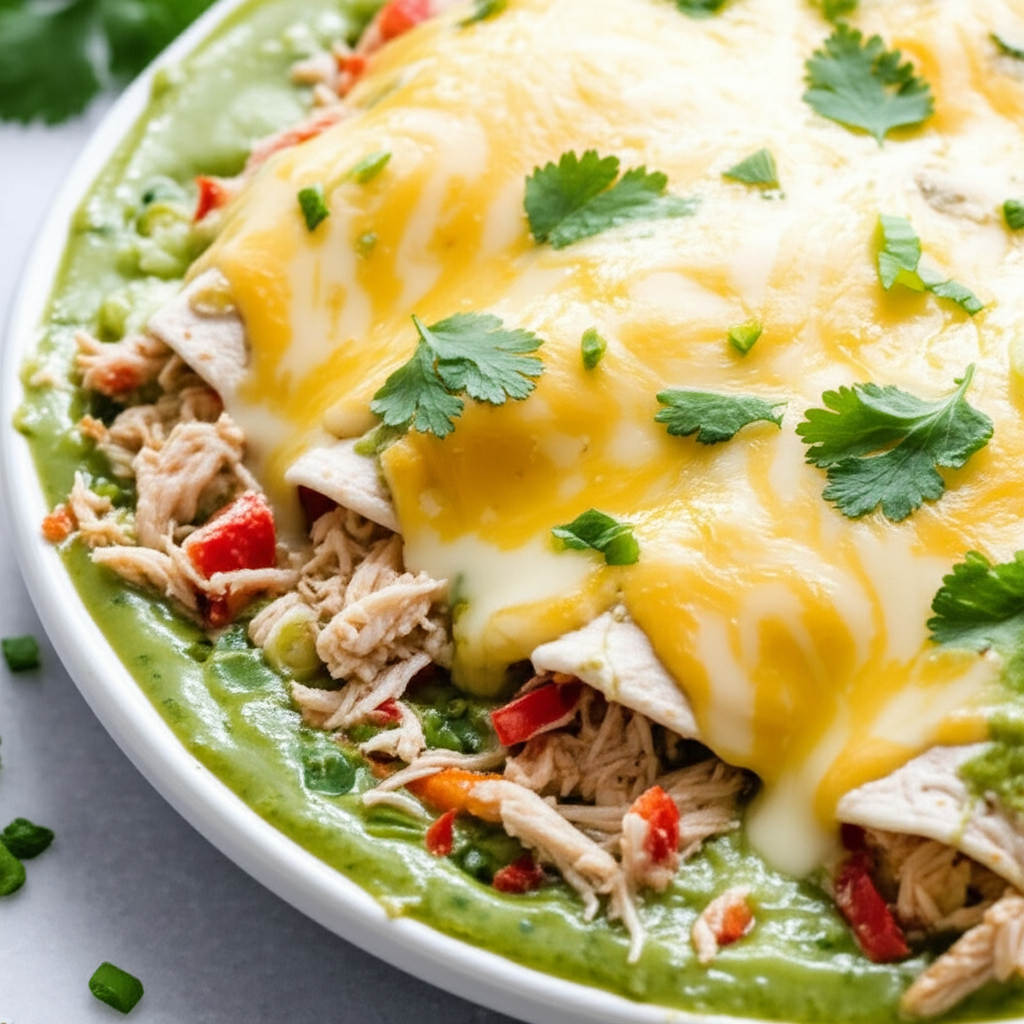 Avocado Crab Enchiladas With Green Sauce image