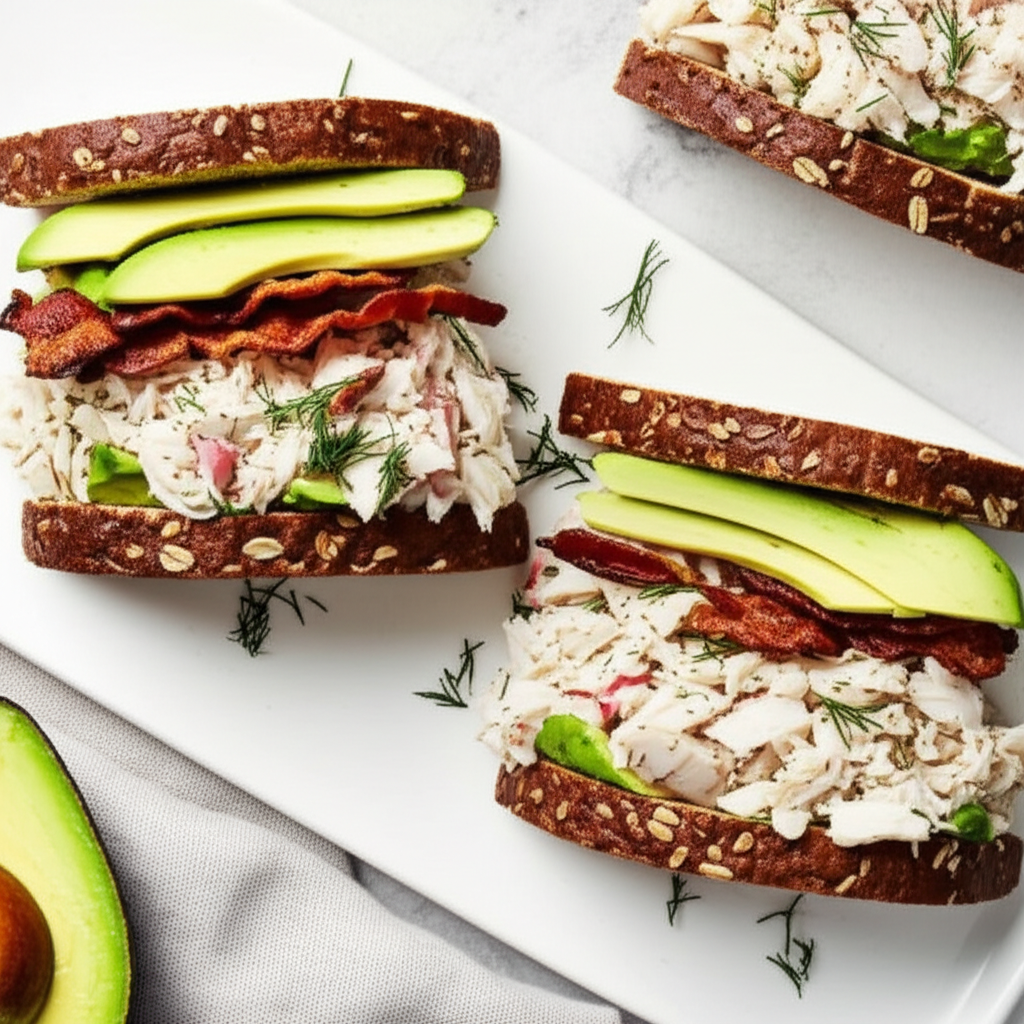Avocado Crabmeat Sandwiches image