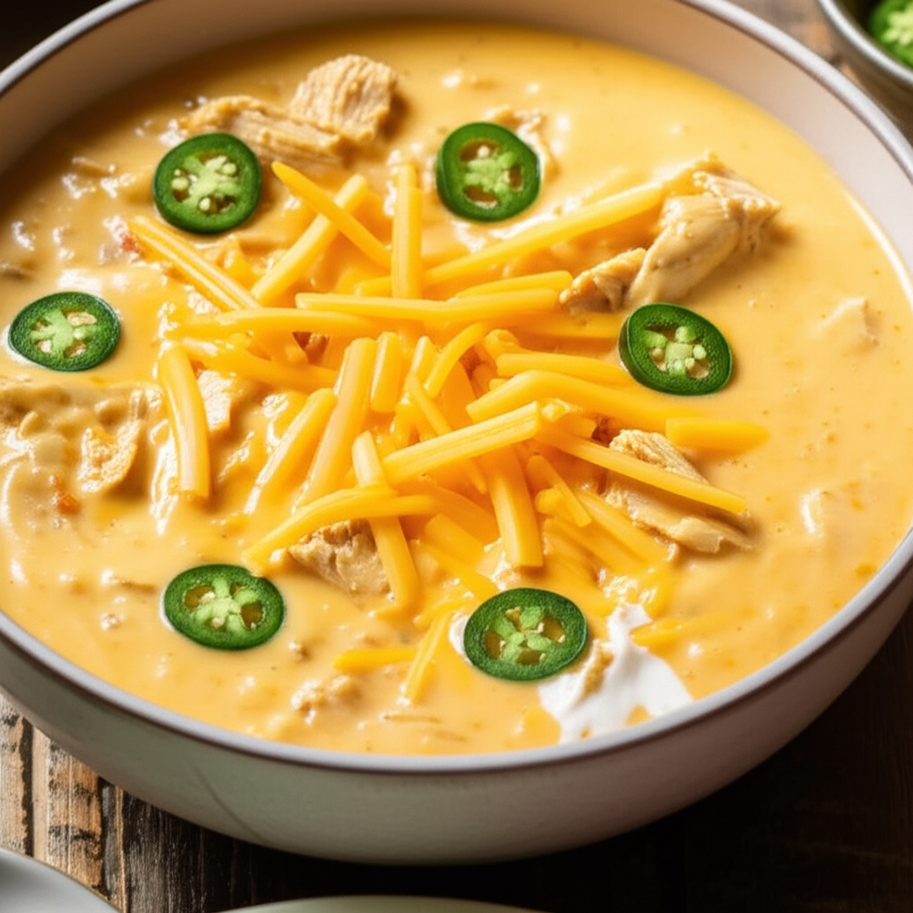 Jalepeno Cheddar Chicken Soup image
