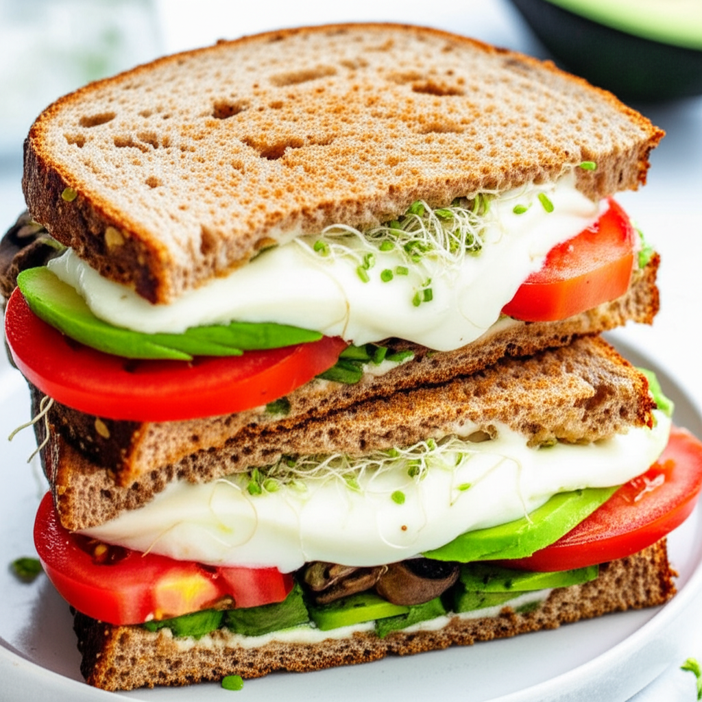 Awesome Avocado And Mushroom Melt image