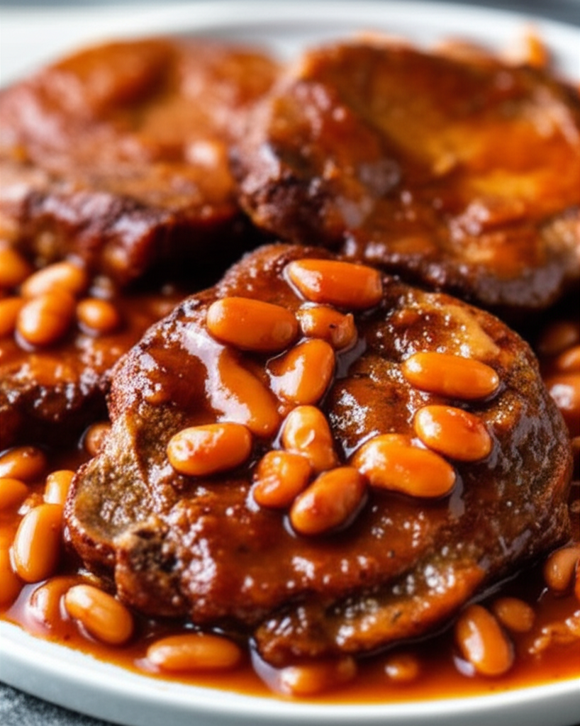 Awesome Bbq Pork Chops And Beans image