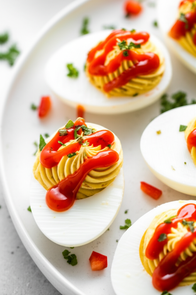 Awesome Deviled Eggs Sriracha Heaven image