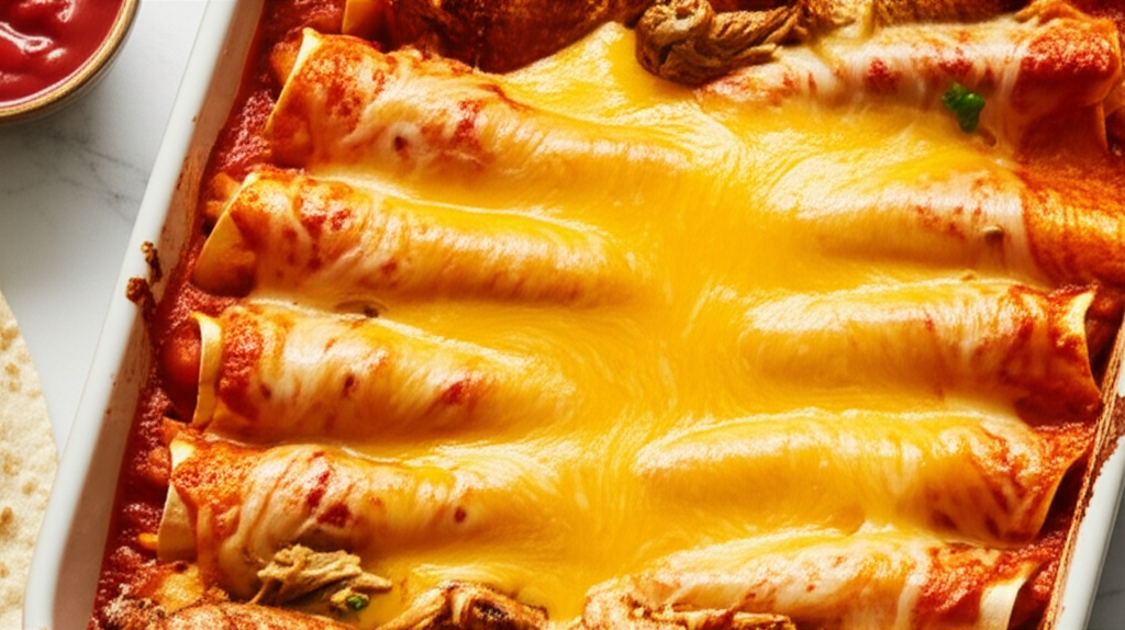 Awesome Easy Cheese And Chicken Enchiladas image