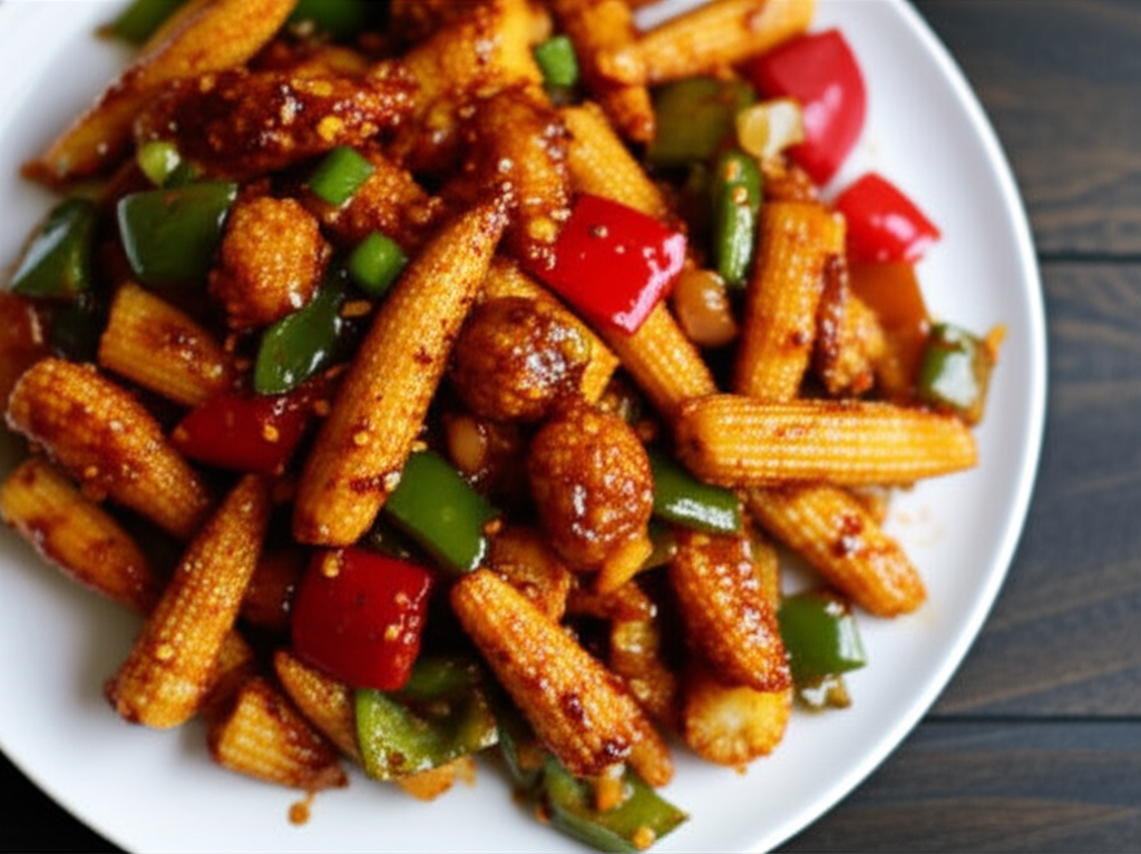 Awesome Hot Garlic Baby Corn image