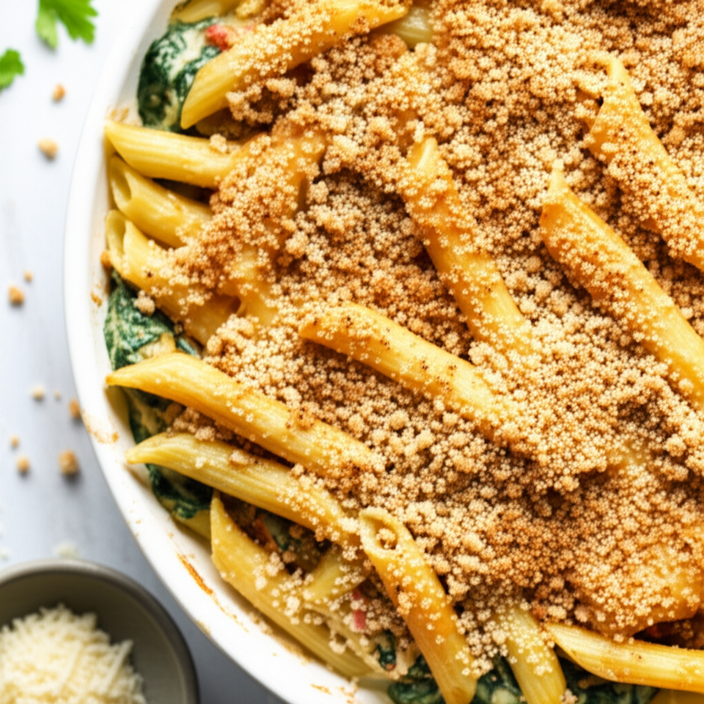 Awesome Penne Spinach Bake image