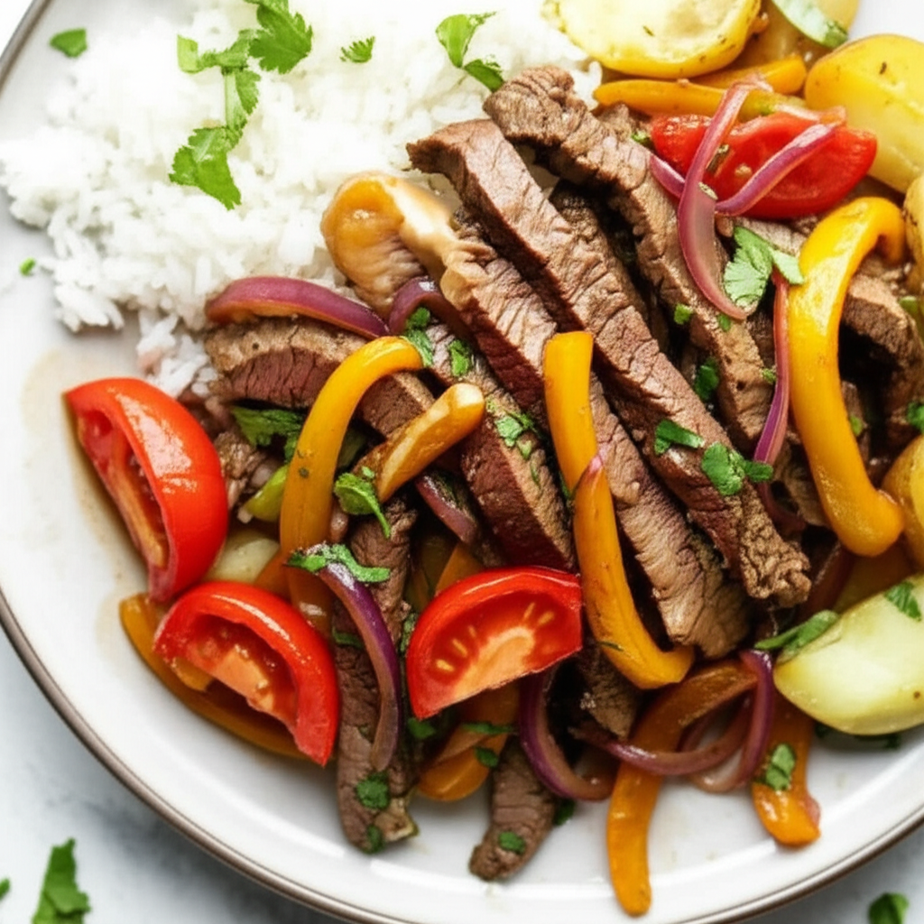 Awesome Peruvian Beef Entree image