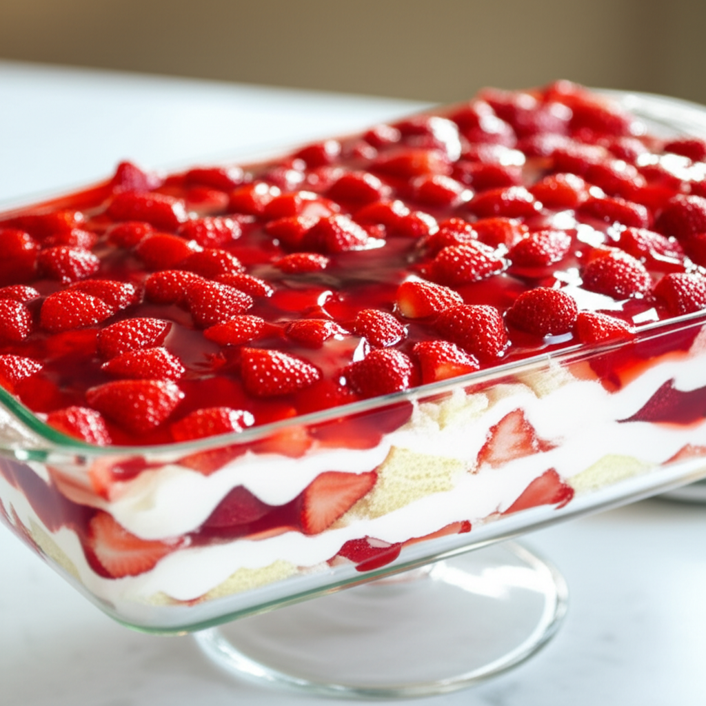 Awesome Strawberry Angel Food Cake Dessert image
