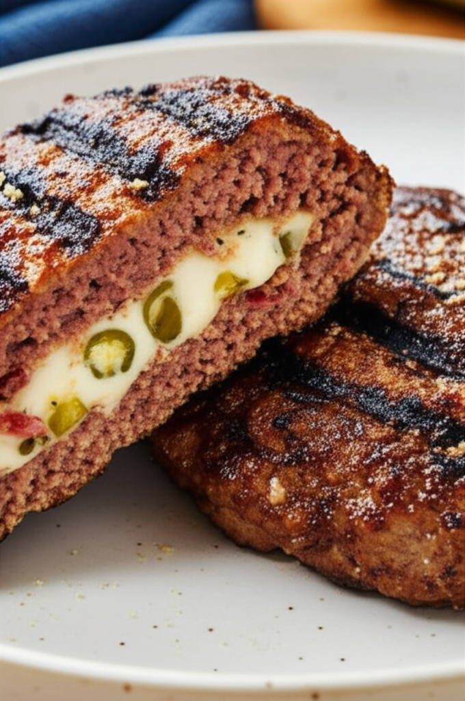Awesome Stuffed Grilled Burgers Easy image