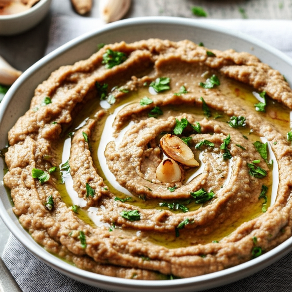 Baba Ghanouzh Arabian Style Roasted Eggplants image