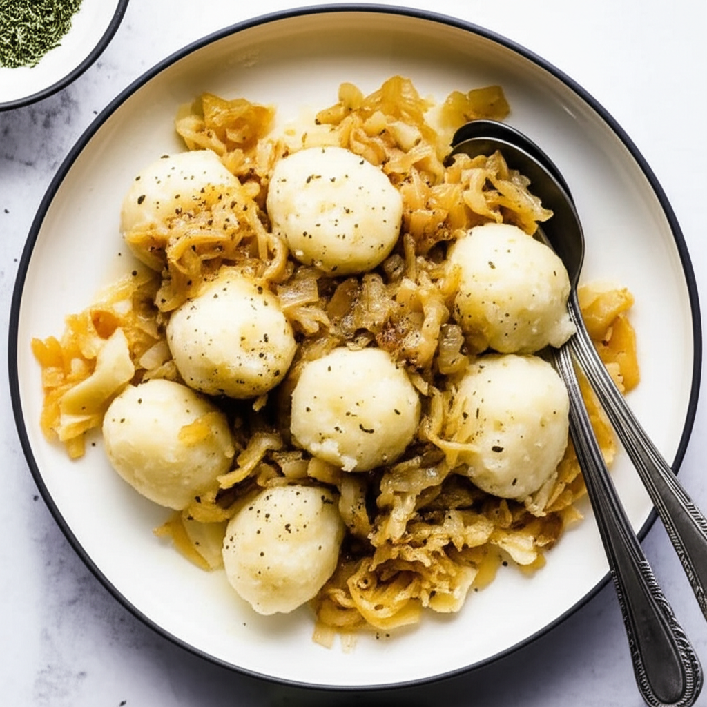 Babas Authentic Polish Haluski Recipe With Potato Dumplings image