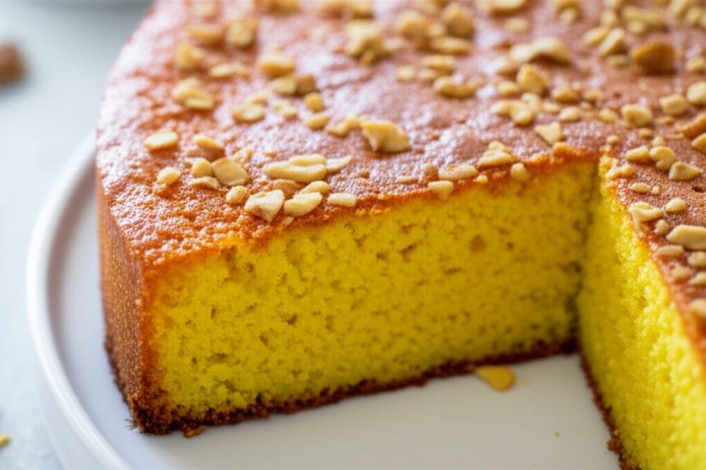 Kuwaiti Saffron Cardamom Cake image
