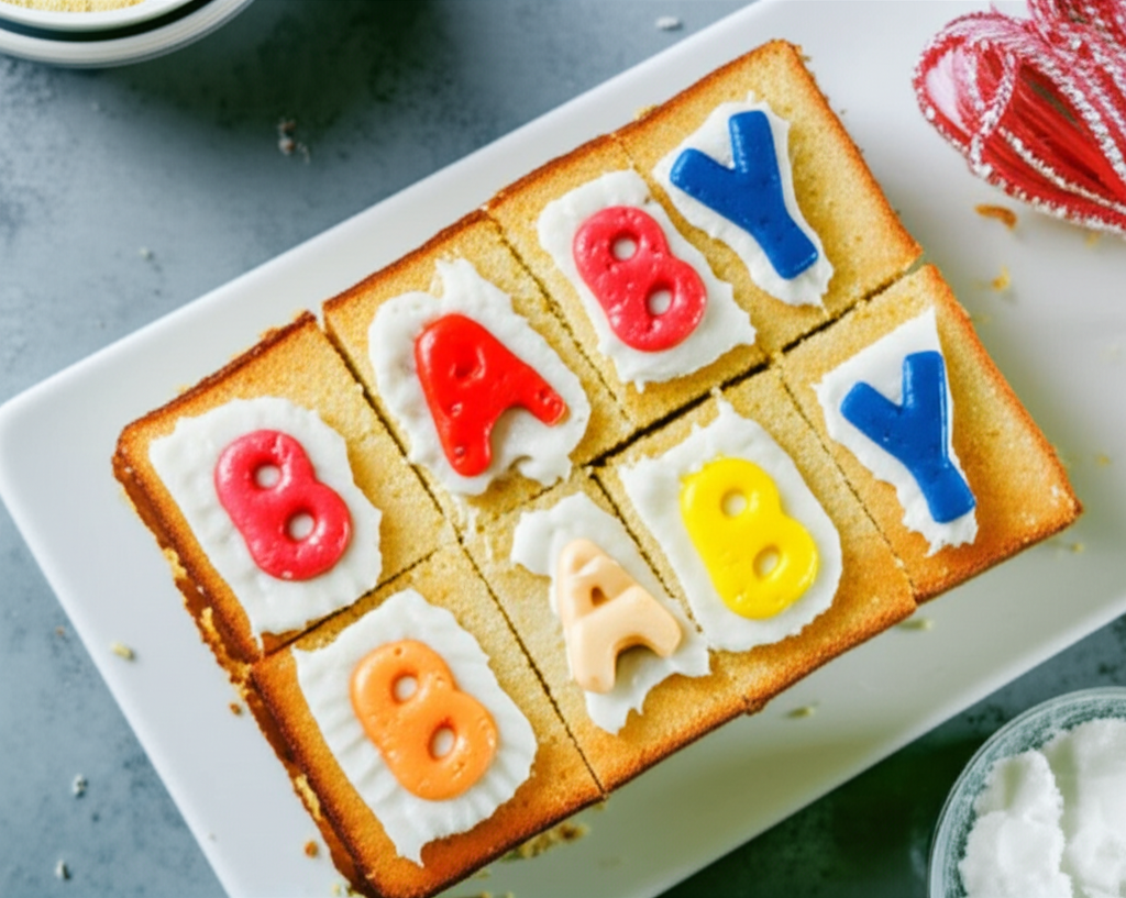 Baby Block Shower Or Birthday Cake image