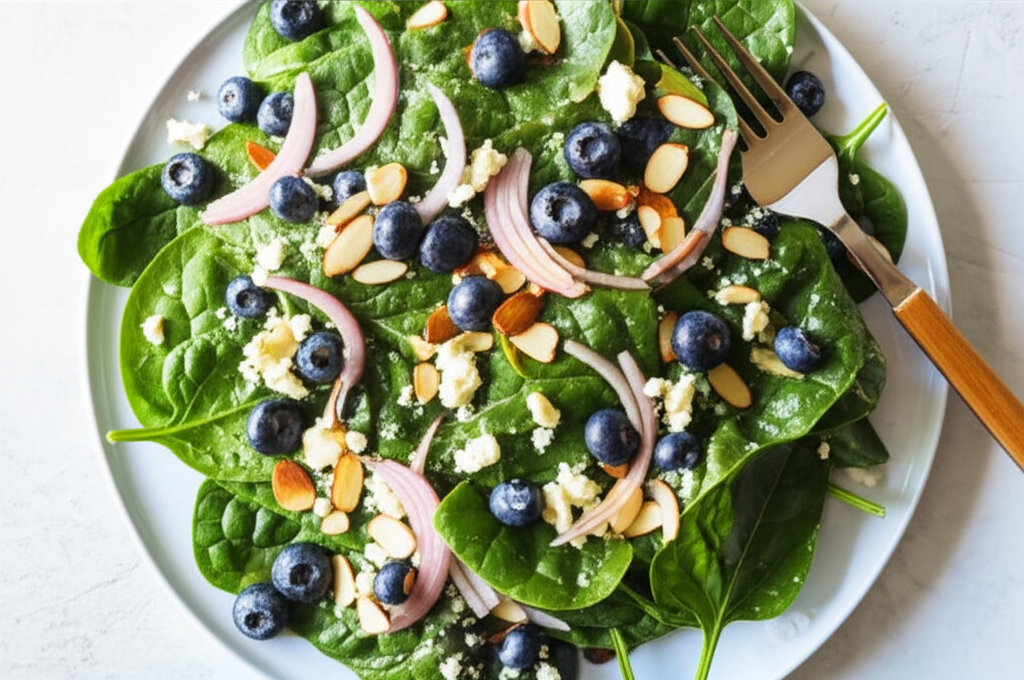 Baby Blue Spinach Salad image