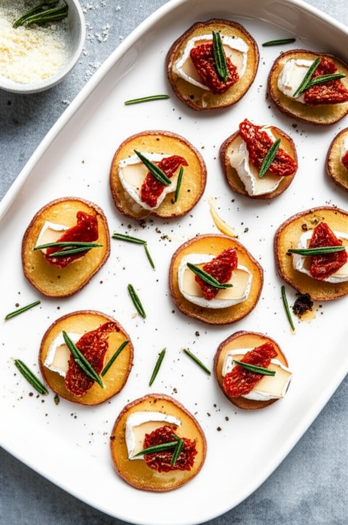 Baby Brie Topped Potato Slices image