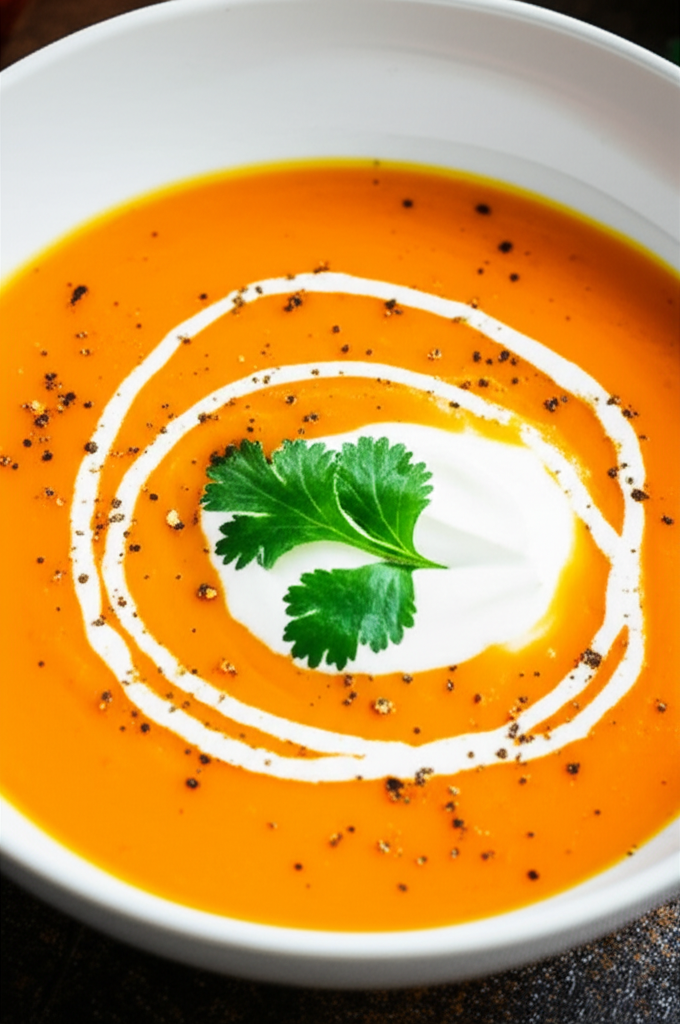 Baby Carrot Soup With Cilantro And Curry image