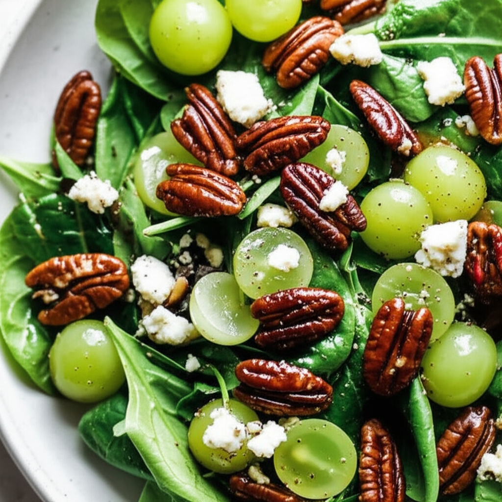 Baby Greens And Grapes With Gorgonzola Vinaigrette image