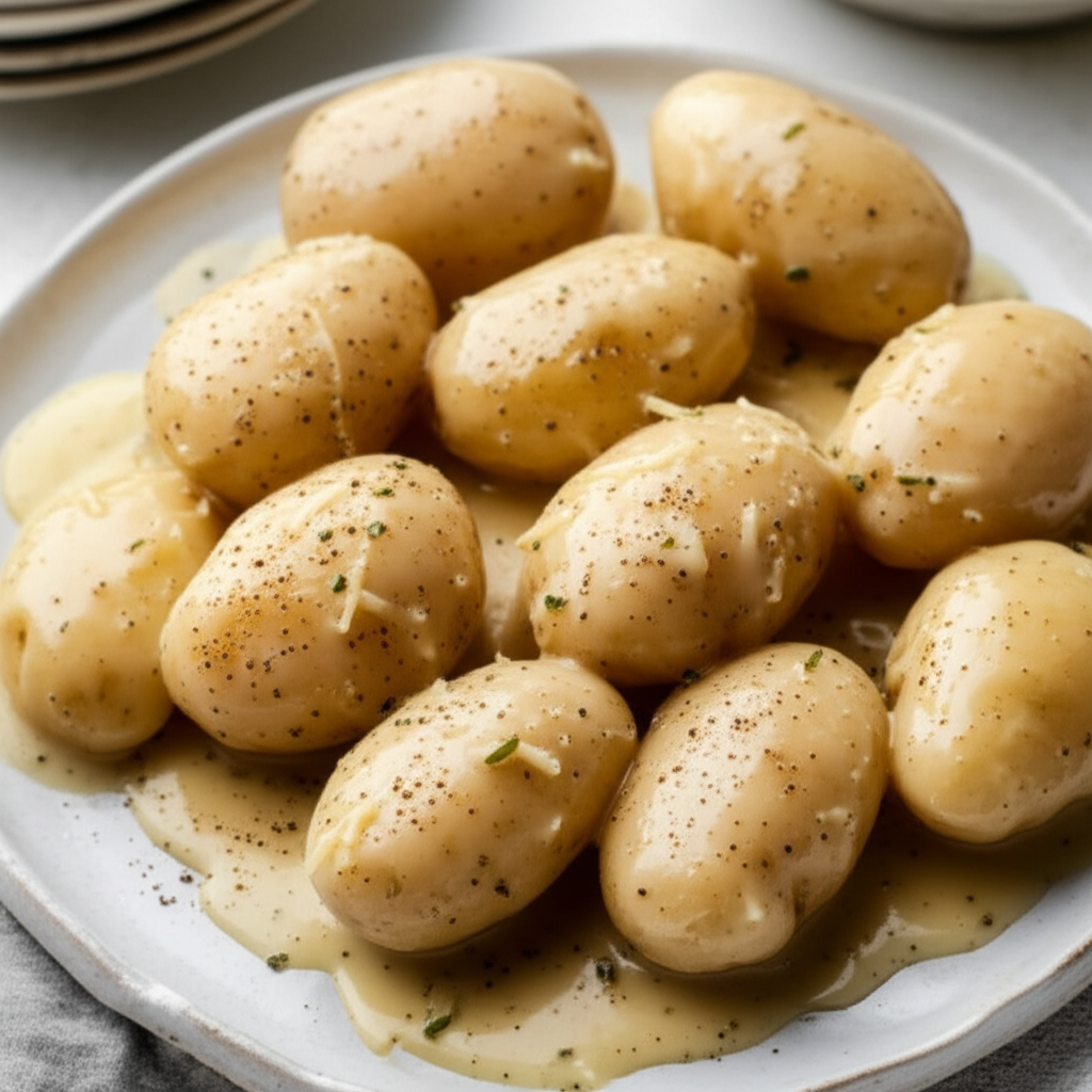 Baby New Potatoes With Creamy Parmesan Sauce image