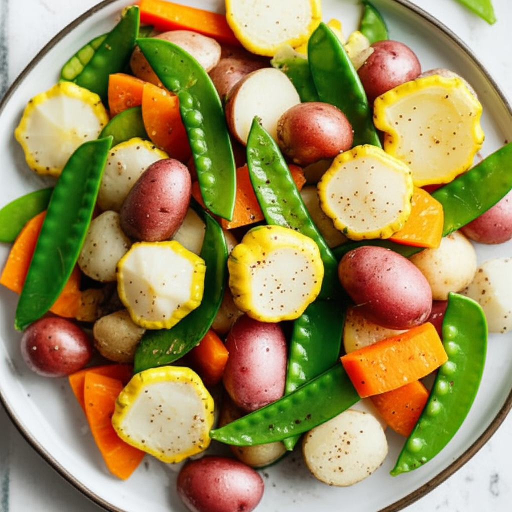 Baby Potatoes And Vegetables image