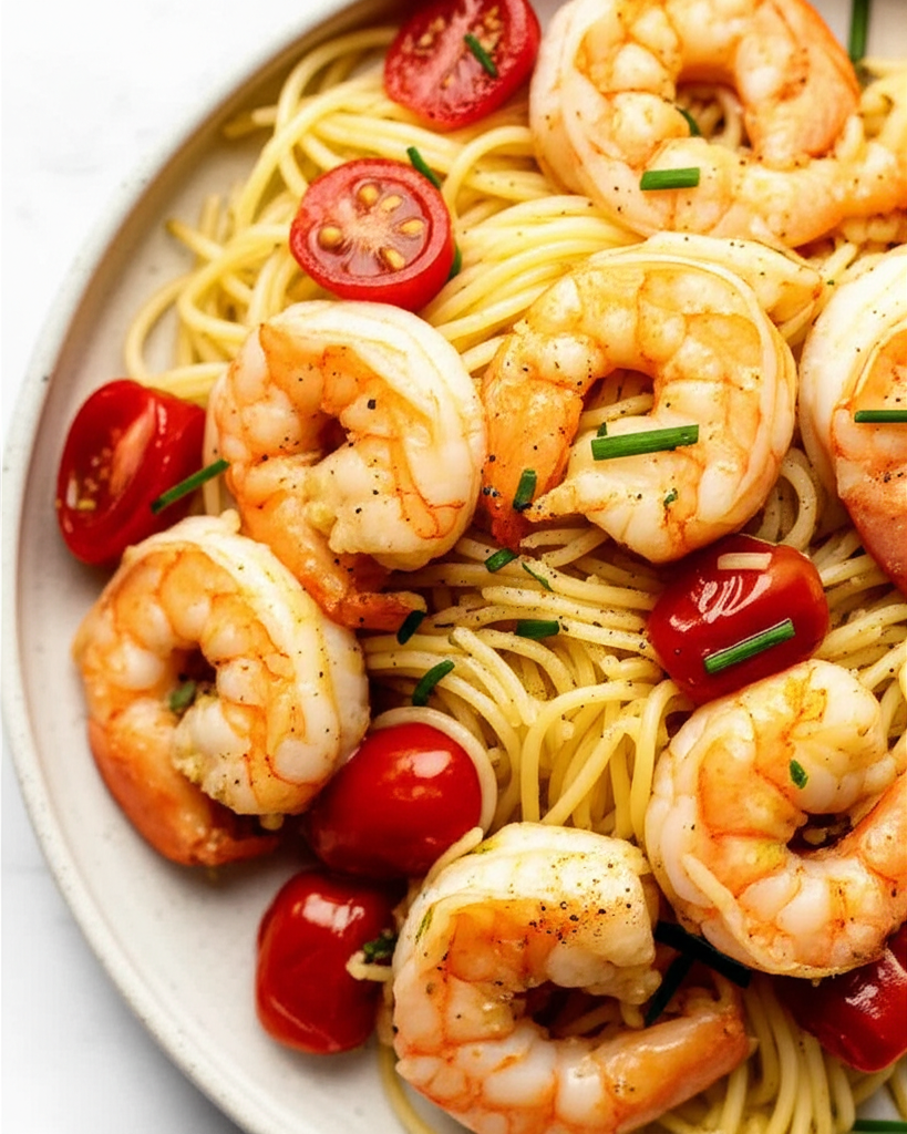 Baby Shrimp Scampi With Angel Hair Pasta image