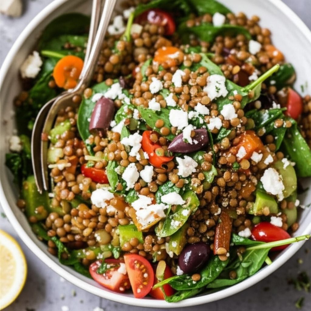Baby Spinach And Lentil Salad image