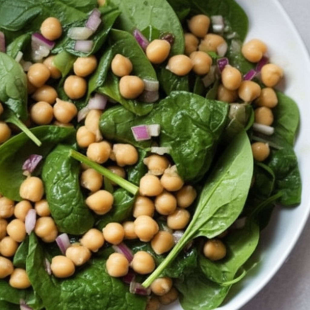 Baby Spinach Chickpea Salad Rachael Ray image