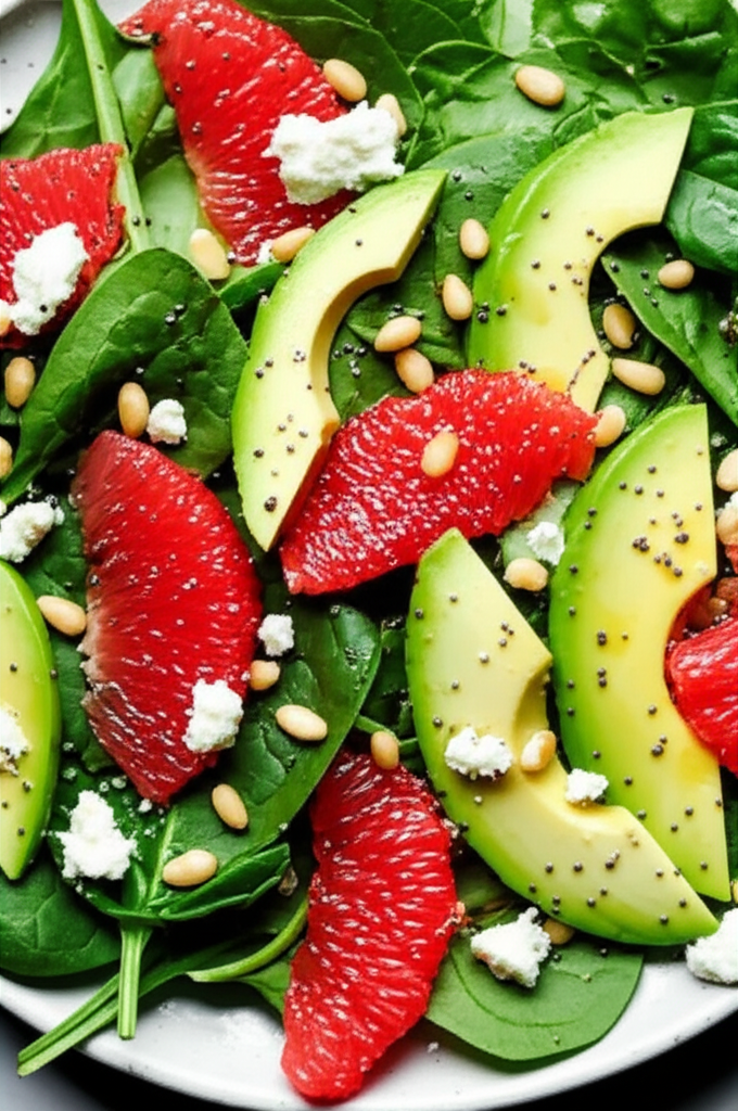 Baby Spinach Avocado Grapefruit Salad image