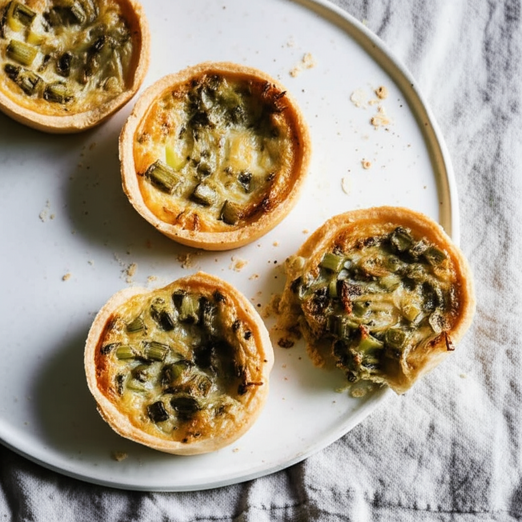 Baby Tarts Of Blue Cheese German And Vegetarian image