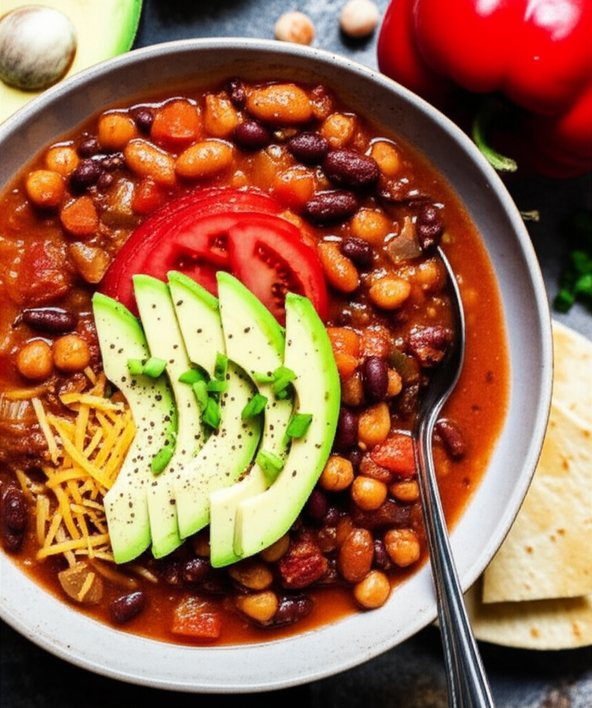 3 Bean Vegetarian Chili image